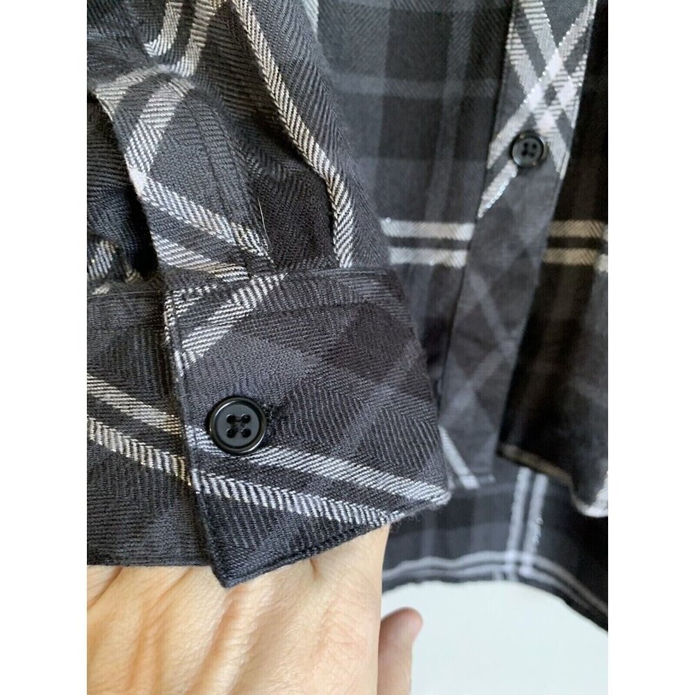 Rails Hunter Plaid Button Up Top Size Xs Onyx Sla… - image 5